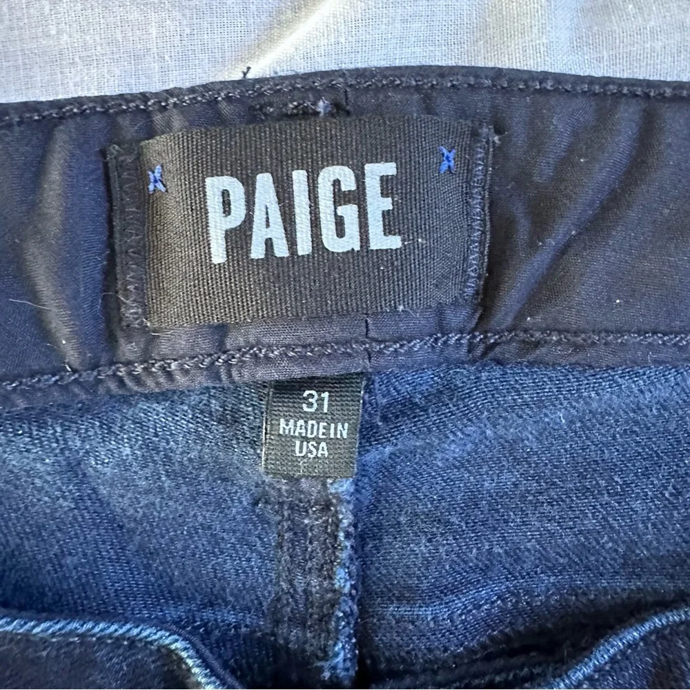 PAIGE Jane Zip Dark Wash Skinny Jeans Size 31 Ankle Zip